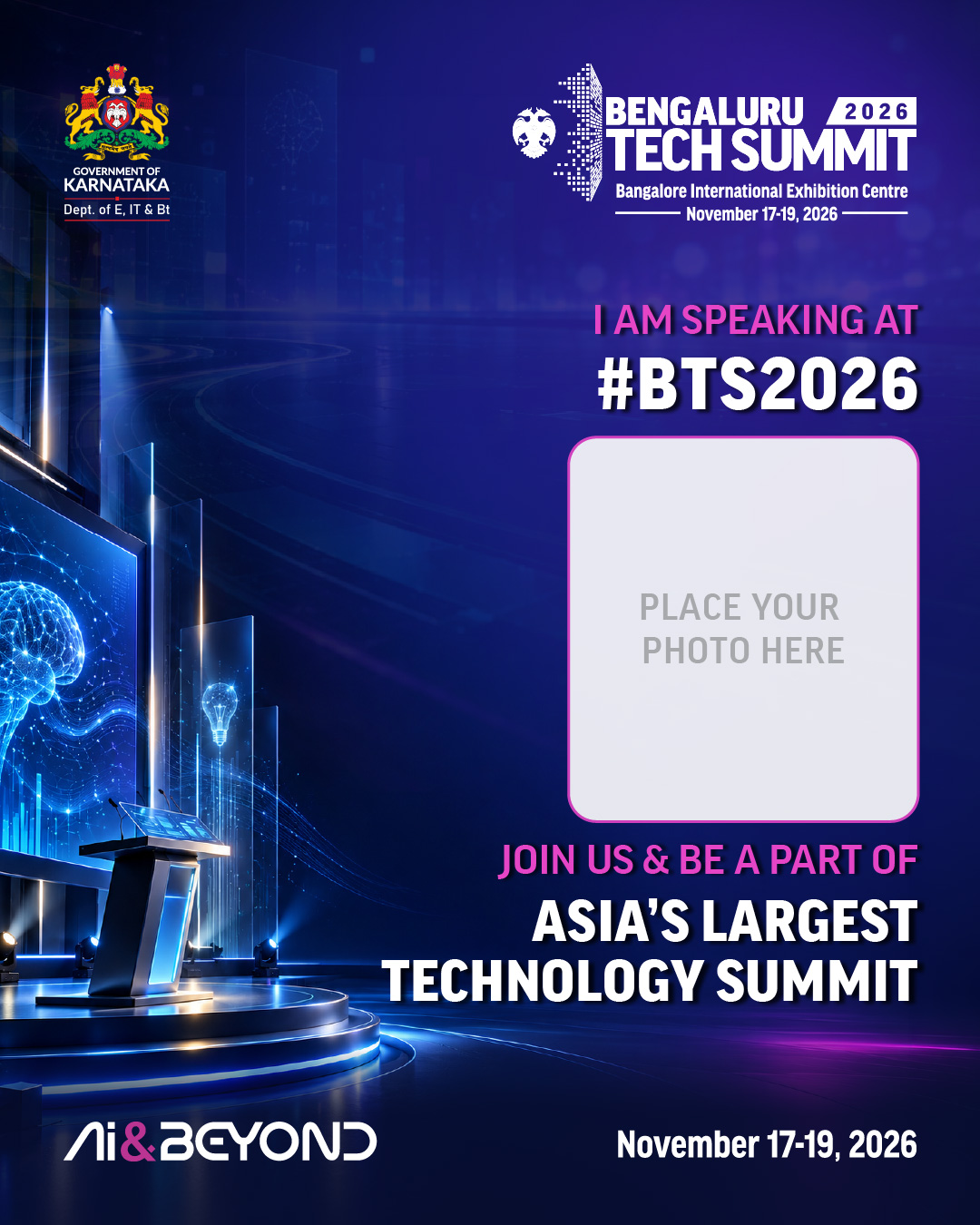 I am speaking at BTS 2026 social media template